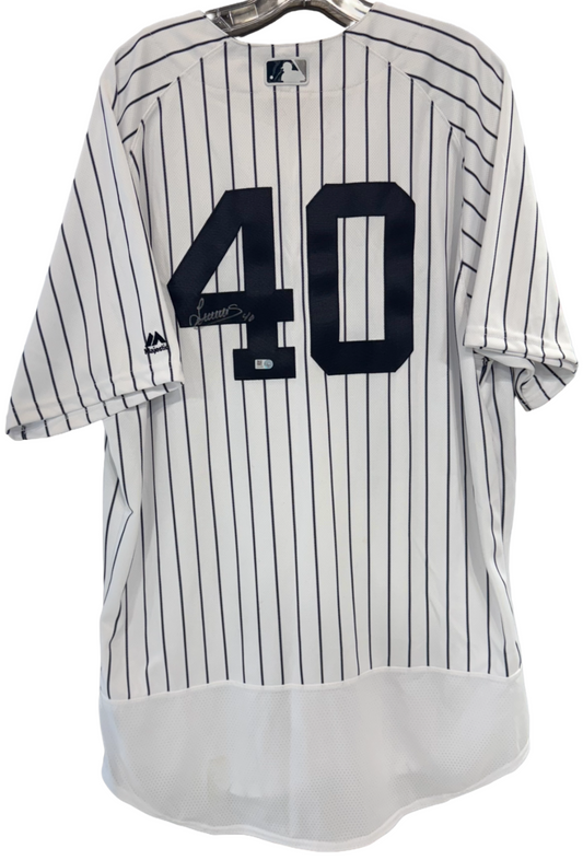 Luis Severino Signed NY Yankees Majestic Flex Game Jersey Auto MLB Holo COA