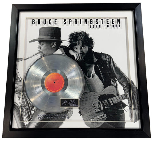 Bruce Springsteen Born To Run 3D Platinum Photo Album Framed Facsimile Auto