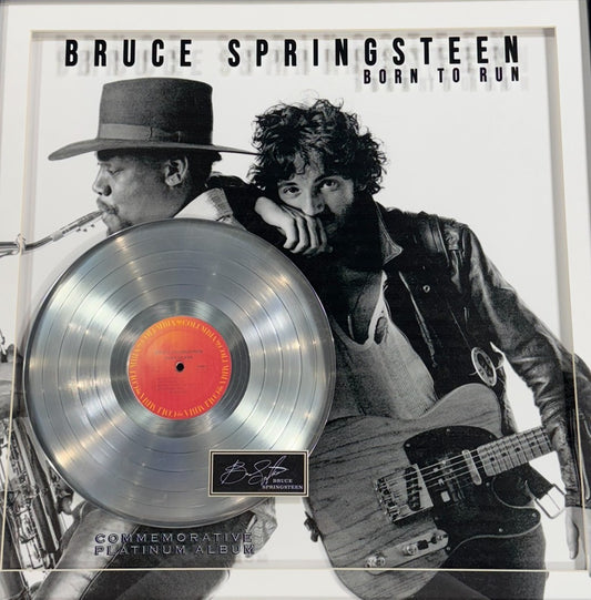 Bruce Springsteen Born To Run 3D Platinum Photo Album Framed Facsimile Auto