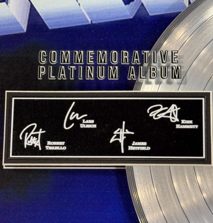Metallica Ride The Lightning 3D Platinum Record Album Framed Facsimile Auto