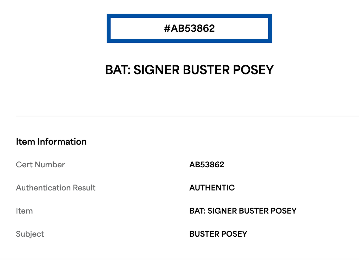 Buster Posey Signed Marucci BP28 Game Model Bat Auto PSA COA SF Giants