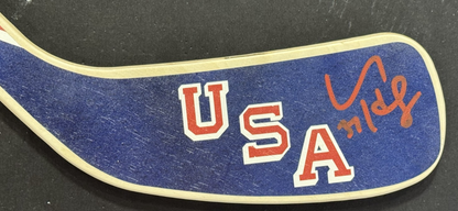 Connor Hellebuyck Signed Team USA 2026 Olympics Mini Stick Auto Fanatics Jets