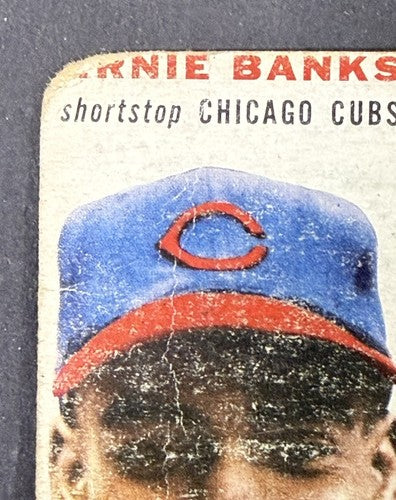 1954 TOPPS BASEBALL #94 ERNIE BANKS ROOKIE CARD Original Rc HOF Cubs