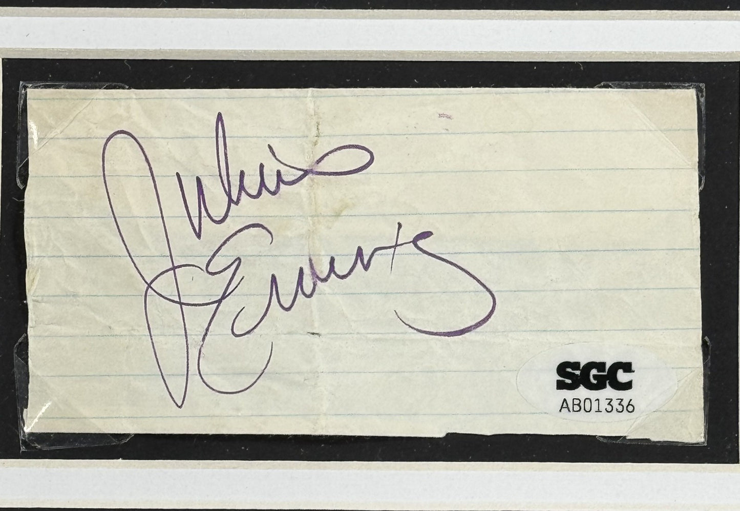 Larry Bird Julius Erving Choke Photo Framed Cut Auto PSA SGC Celtics Sixers HOF