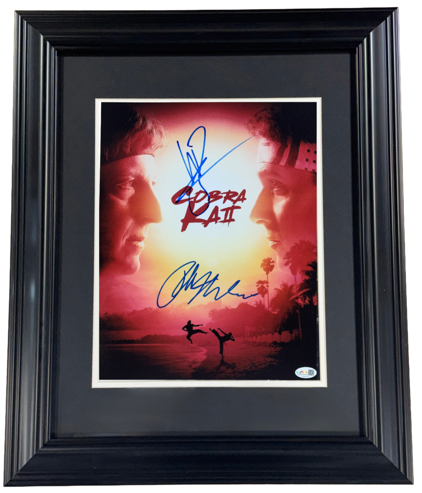 Ralph Macchio William Zabka Signed 11x14 Framed Cobra Kai Photo Auto JSA COA