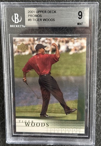 Tiger Woods 2001 Upper Deck Golf Rookie Card Promo Rare BGS 9 Mint 10 Centered