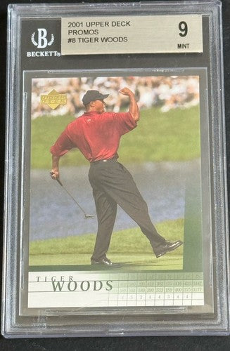 Tiger Woods 2001 Upper Deck Golf Rookie Card Promo Rare BGS 9 Mint 10 Centered