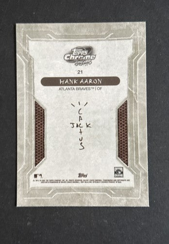 2024 Topps Cosmic Chrome x Cactus Jack #21 Hank Aaron Mint HOF Braves