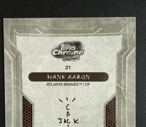 2024 Topps Cosmic Chrome x Cactus Jack #21 Hank Aaron Mint HOF Braves