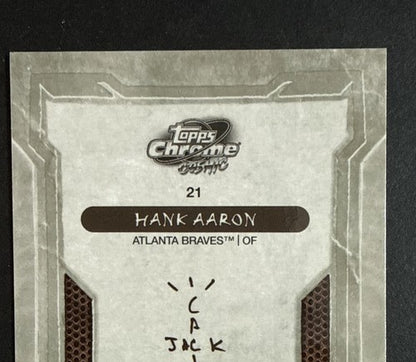 2024 Topps Cosmic Chrome x Cactus Jack #21 Hank Aaron Mint HOF Braves