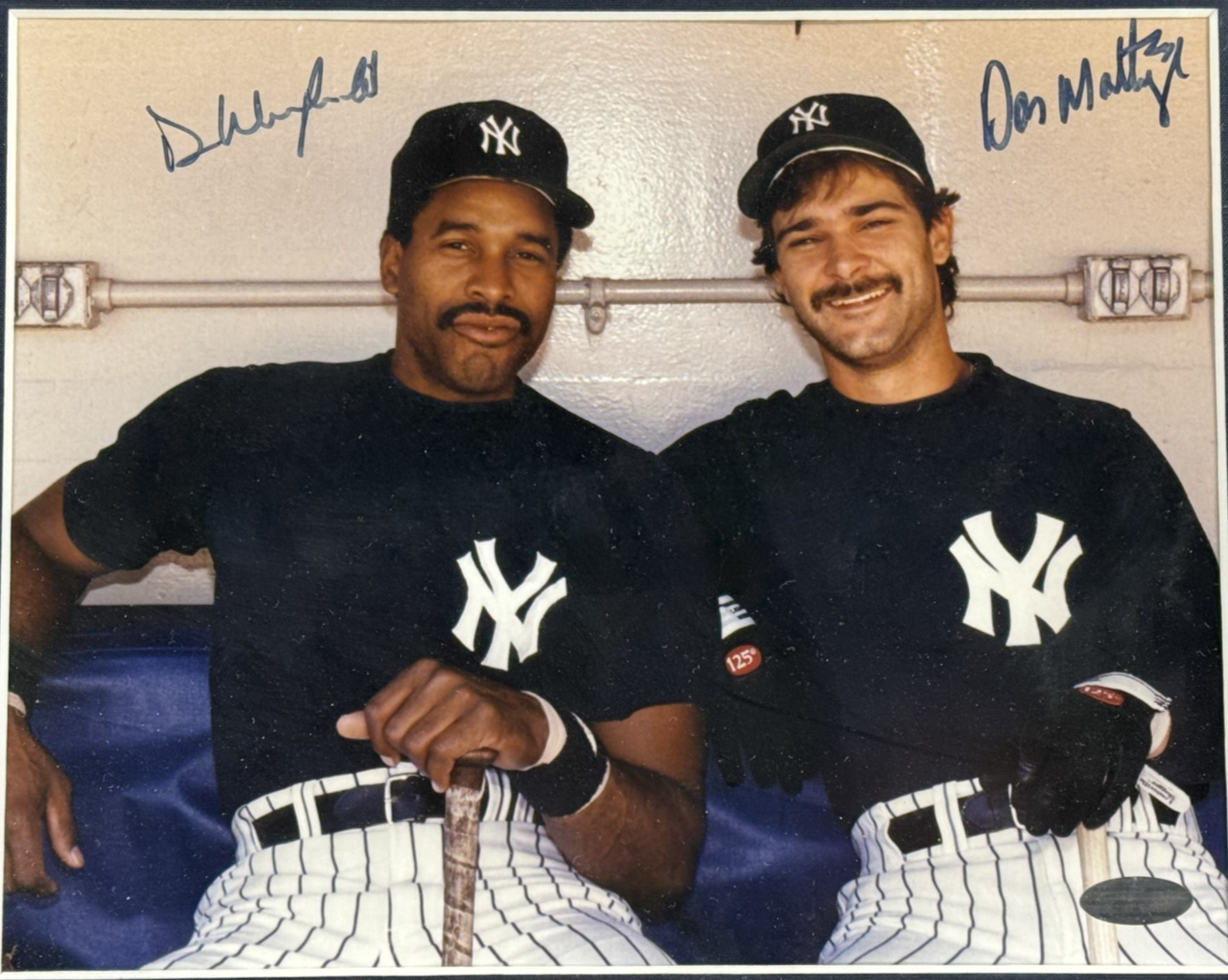 Dave Winfield Don Mattingly Signed 8x10 Framed Photo NY Yankees Auto Steiner COA