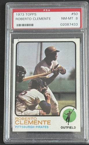 1973 Topps Set-Break # 50 Roberto Clemente PSA 8 NM- Mint HOF Pirates