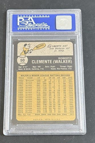 1973 Topps Set-Break # 50 Roberto Clemente PSA 8 NM- Mint HOF Pirates