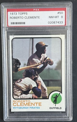 1973 Topps Set-Break # 50 Roberto Clemente PSA 8 NM- Mint HOF Pirates