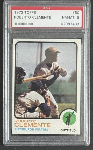 1973 Topps Set-Break # 50 Roberto Clemente PSA 8 NM- Mint HOF Pirates