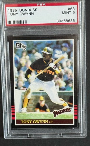 1985  Donruss # 83 TONY GWYNN PADRES HOF PSA 9 Mint HOF