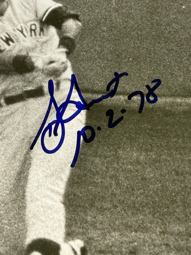 Bucky Dent Mike Torrez 1978 Playoff Hr  Yankees Signed Framed 16x20 Steiner Auto