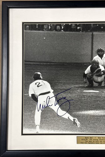 Bucky Dent Mike Torrez 1978 Playoff Hr  Yankees Signed Framed 16x20 Steiner Auto