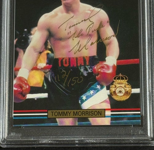 1991 Ringlords Tommy Morrison Rocky Signed The Duke Auto Psa Coa Mint Rc /150
