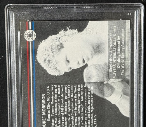 1991 Ringlords Tommy Morrison Rocky Signed The Duke Auto Psa Coa Mint Rc /150