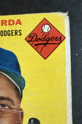 1954 Topps Tommy Lasorda Tom Lasorda #132 Rookie RC HOF Dodgers Centered
