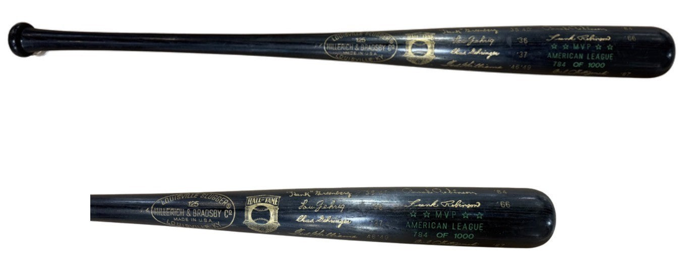 Louisville Slugger A.L MVP Bat Mickey Mantle Lou Gehrig Joe DiMaggio HOF LE/1000
