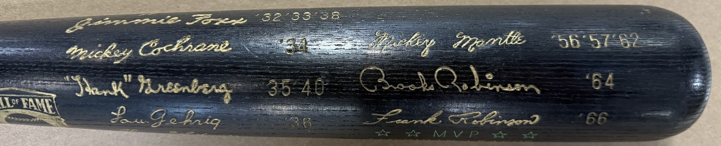 Louisville Slugger A.L MVP Bat Mickey Mantle Lou Gehrig Joe DiMaggio HOF LE/1000