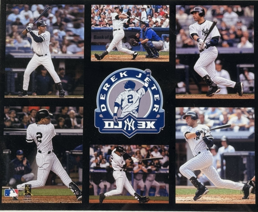Derek Jeter 3000th Hit HM Commemorative Framed Photo w Coin + Plaque NY Yankees