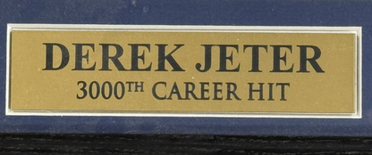 Derek Jeter 3000th Hit HM Commemorative Framed Photo w Coin + Plaque NY Yankees
