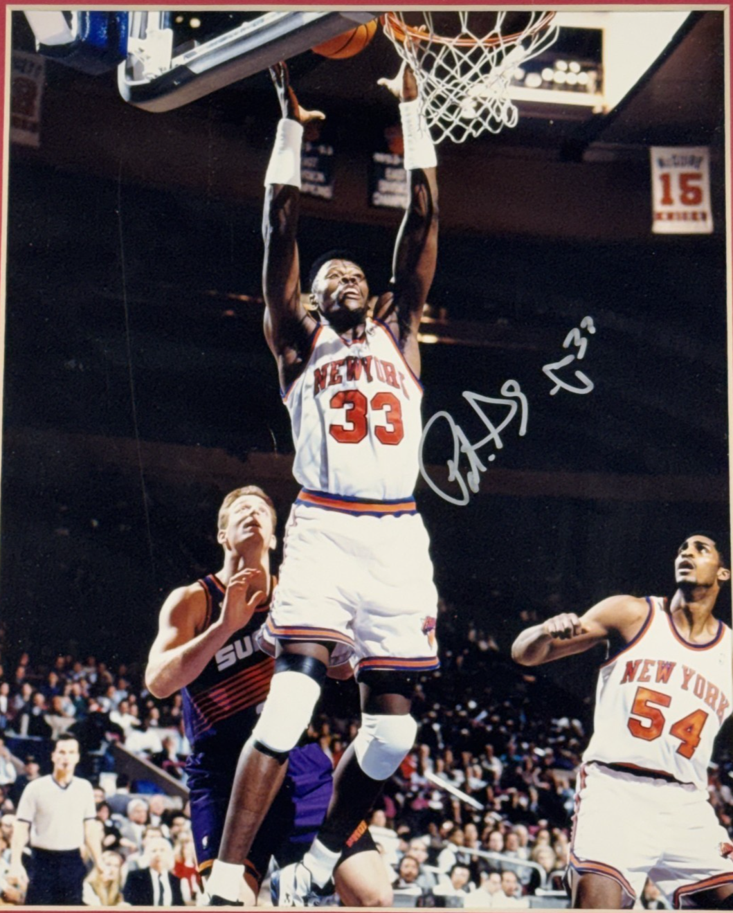 Patrick Ewing Signed 8x10 Framed Photo ROY Plaque Auto CBM COA NY Knicks HOF