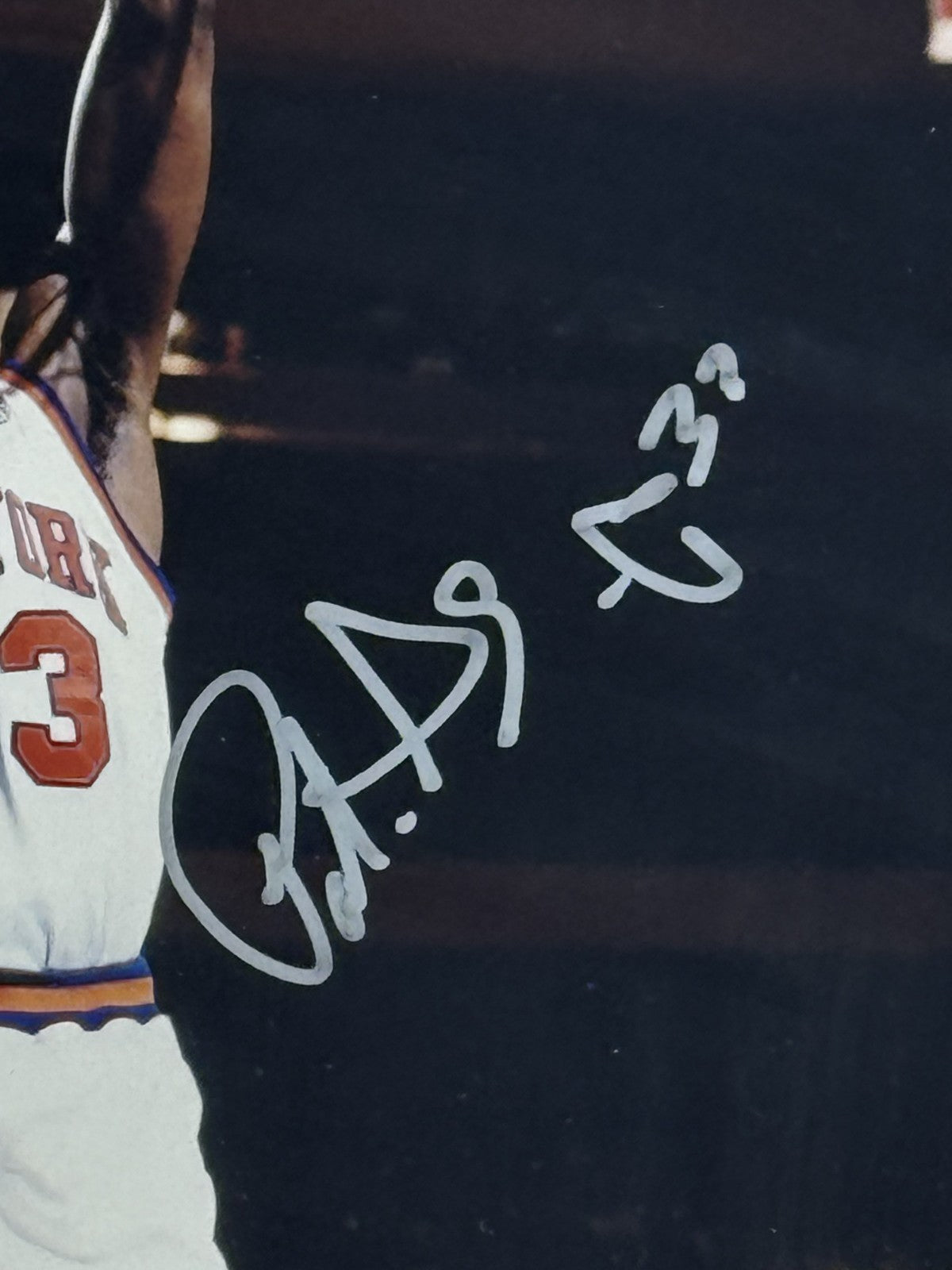 Patrick Ewing Signed 8x10 Framed Photo ROY Plaque Auto CBM COA NY Knicks HOF