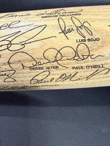 Ny Yankees Vs Mets Subway World Series 2000 BASEBALL ENGRAVED Bat Jeter Piazza