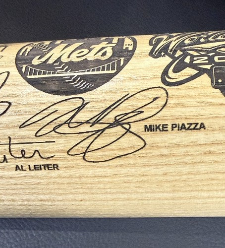 Ny Yankees Vs Mets Subway World Series 2000 BASEBALL ENGRAVED Bat Jeter Piazza