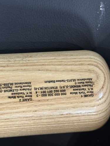 Ny Yankees Vs Mets Subway World Series 2000 BASEBALL ENGRAVED Bat Jeter Piazza