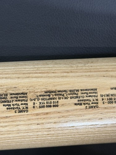 Ny Yankees Vs Mets Subway World Series 2000 BASEBALL ENGRAVED Bat Jeter Piazza