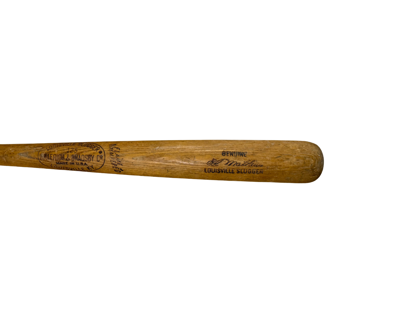 Ed Matthews Genuine Louisville Slugger 34 Inch Game Model EM4 Bat Braves HOF