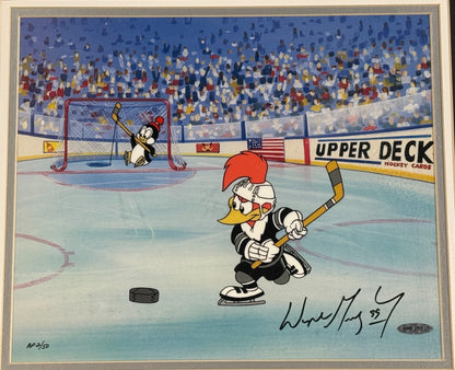 Wayne Gretzky Signed Woody Woodpecker Cel LE 02/50 Auto UDA COA Oilers HOF