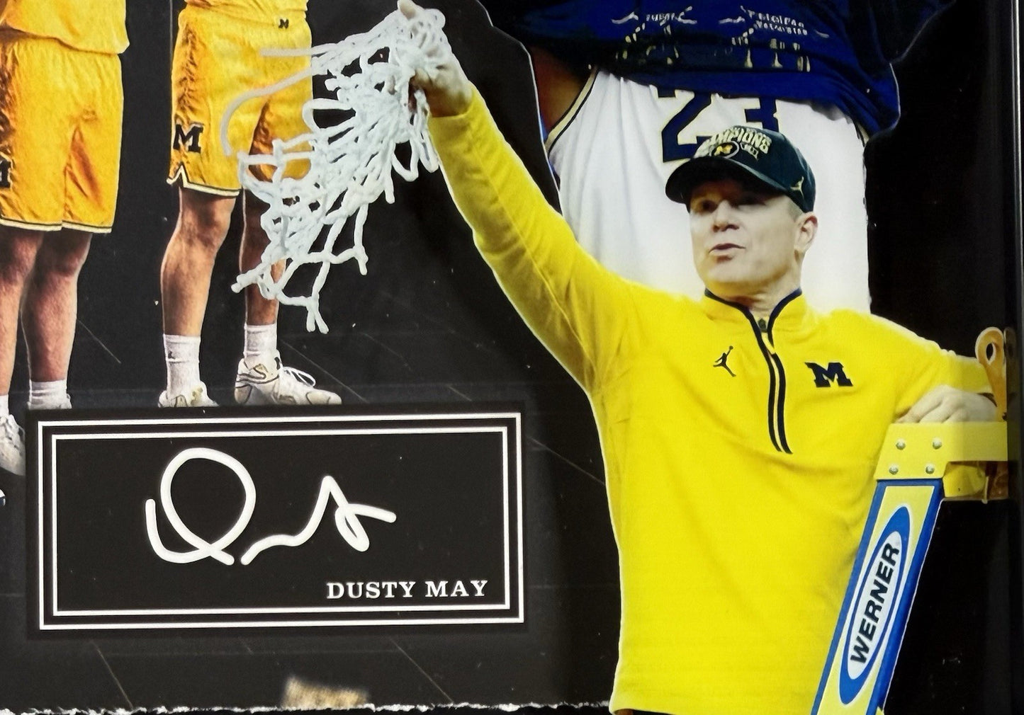 NCAA 2026 Team  Champions Michigan 3D Team Photo Framed 22x22 Elliot  Cadeau MVP