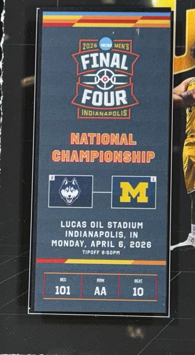 NCAA 2026 Team  Champions Michigan 3D Team Photo Framed 22x22 Elliot  Cadeau MVP