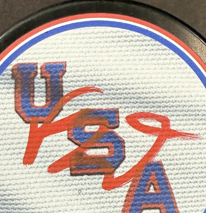 Brady Tkachuk Signed USA 2026 Olympics Hockey Puck Auto Fanatics COA Senators