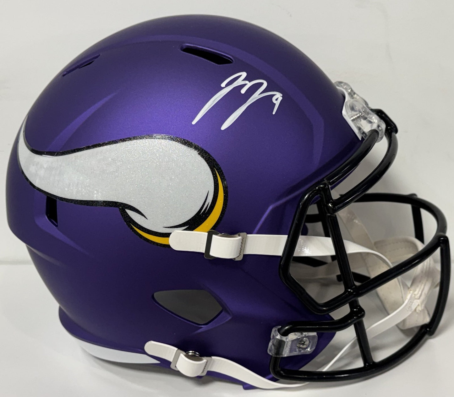J.J. McCarthy Signed Full Size Replica Helmet Auto BAS COA Minnesota Vikings QB