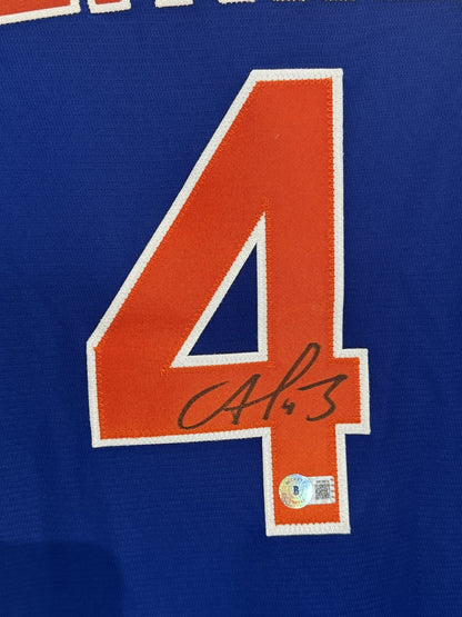 Francisco Alvarez Signed Official Blue Nike Jersey Auto BAS COA New York Mets