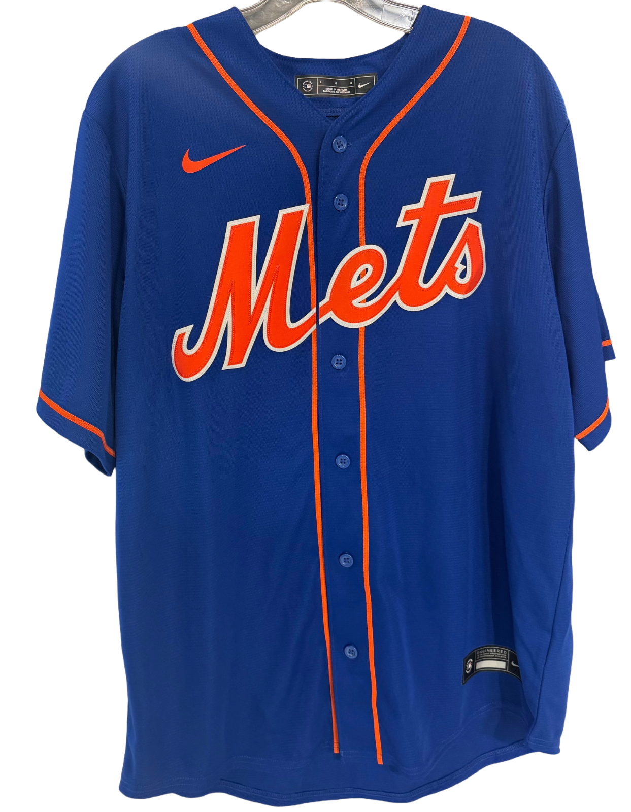 Francisco Alvarez Signed Official Blue Nike Jersey Auto BAS COA New York Mets