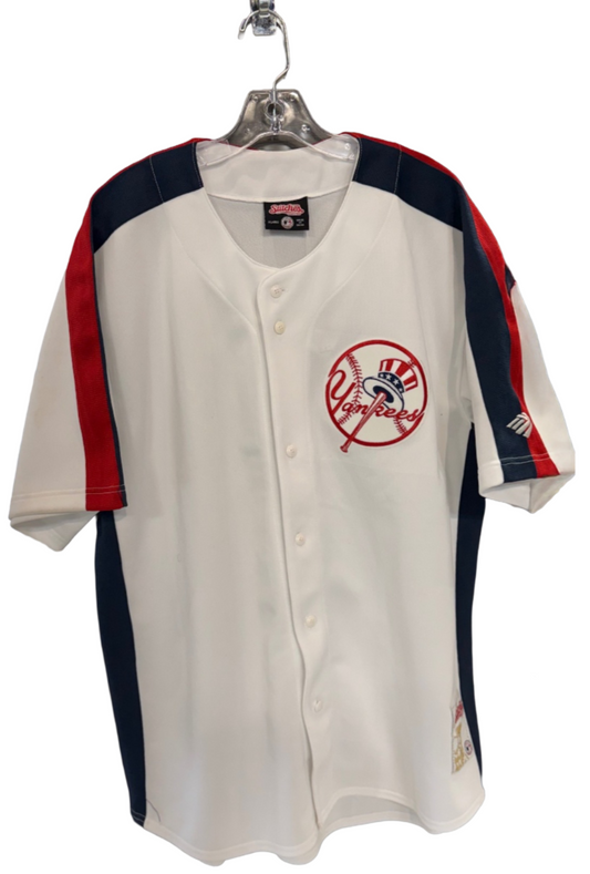 Genuine Mlb NY Yankees Sitches Athletic Gear White Jersey XL New W/ Tags