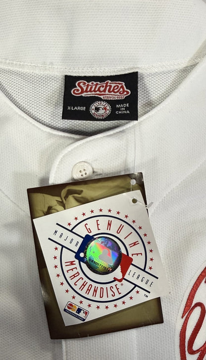 Genuine Mlb NY Yankees Sitches Athletic Gear White Jersey XL New W/ Tags