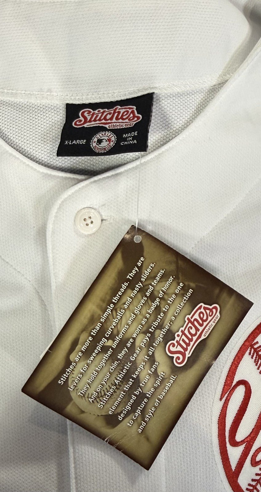 Genuine Mlb NY Yankees Sitches Athletic Gear White Jersey XL New W/ Tags