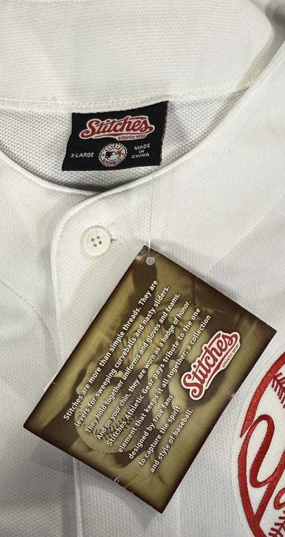 Genuine Mlb NY Yankees Sitches Athletic Gear White Jersey XL New W/ Tags