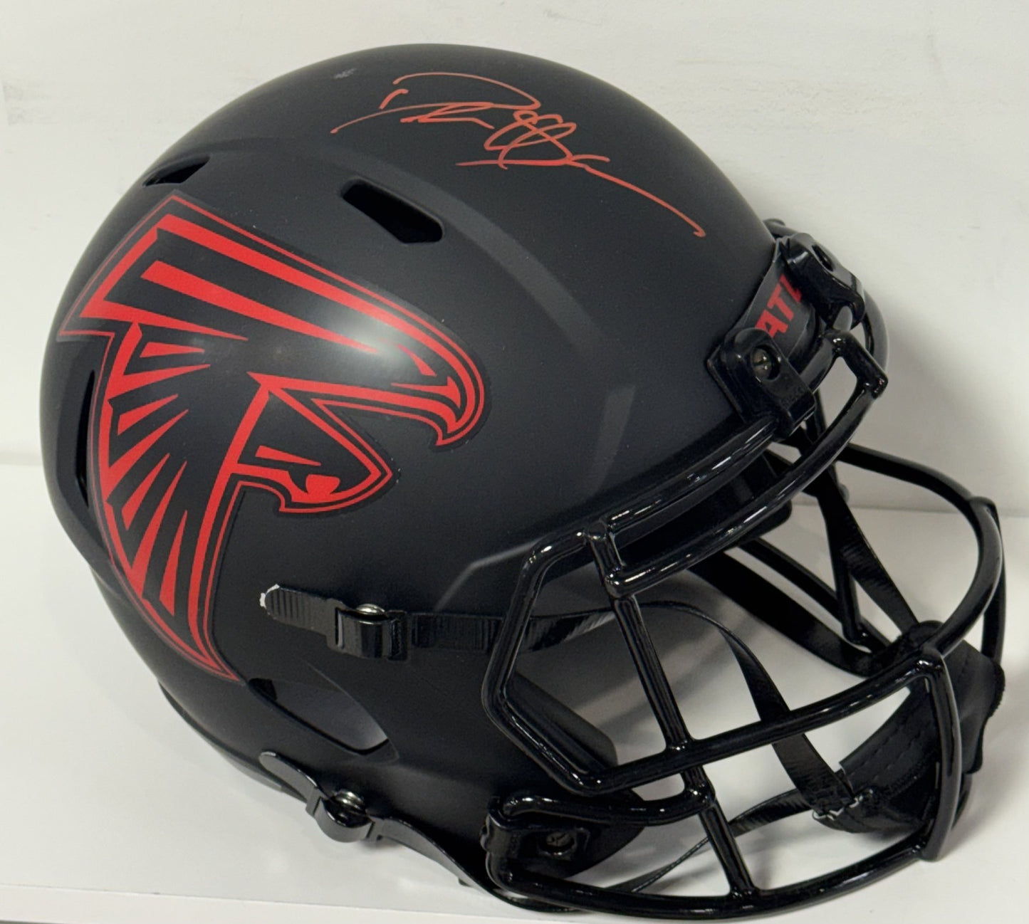 Deion Sanders Signed Riddell Eclipse Replica Helmet Auto BAS COA Atlanta Falcons