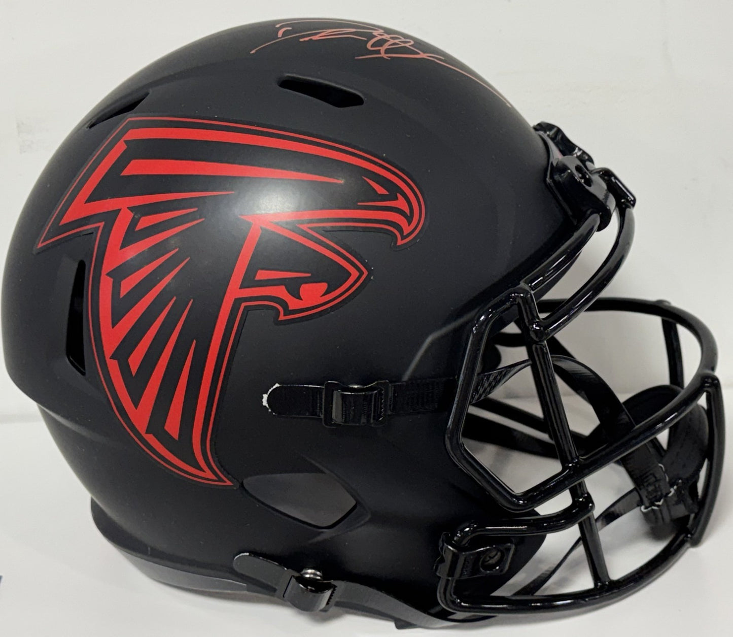 Deion Sanders Signed Riddell Eclipse Replica Helmet Auto BAS COA Atlanta Falcons
