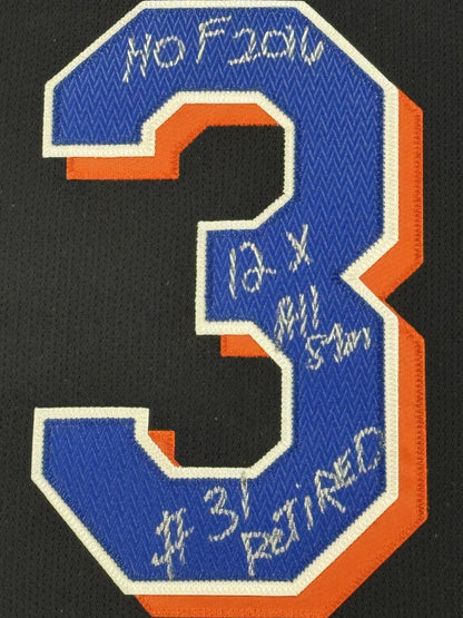 Mike Piazza Signed Stat Jersey Framed Mets HOF 2016 #31 Retired 12x A.S Auto JSA